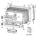 GE TBX22QIBBRAA freezer door diagram