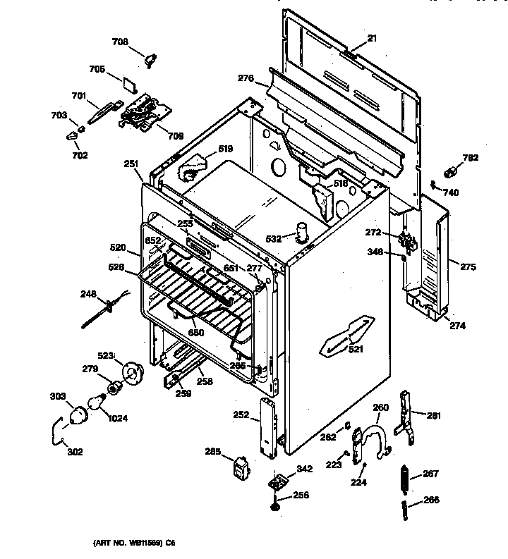 GE JBP30AA2 body parts diagram
