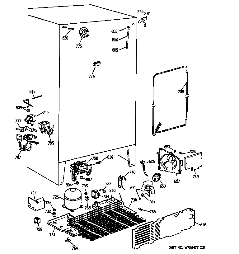 GE TFX22PPBAAA unit parts diagram