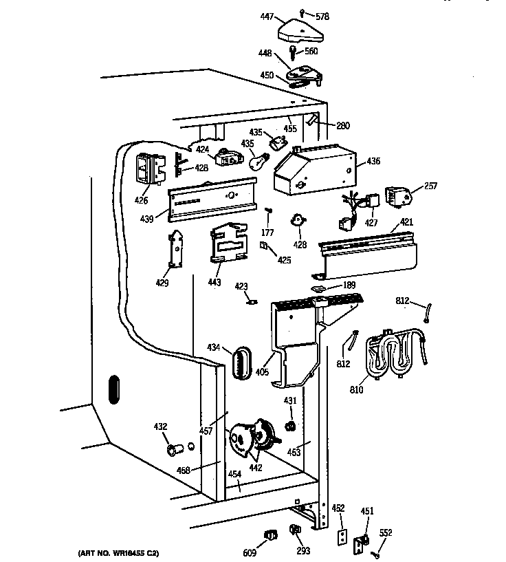 GE TFX22VRBAWW fresh food section diagram