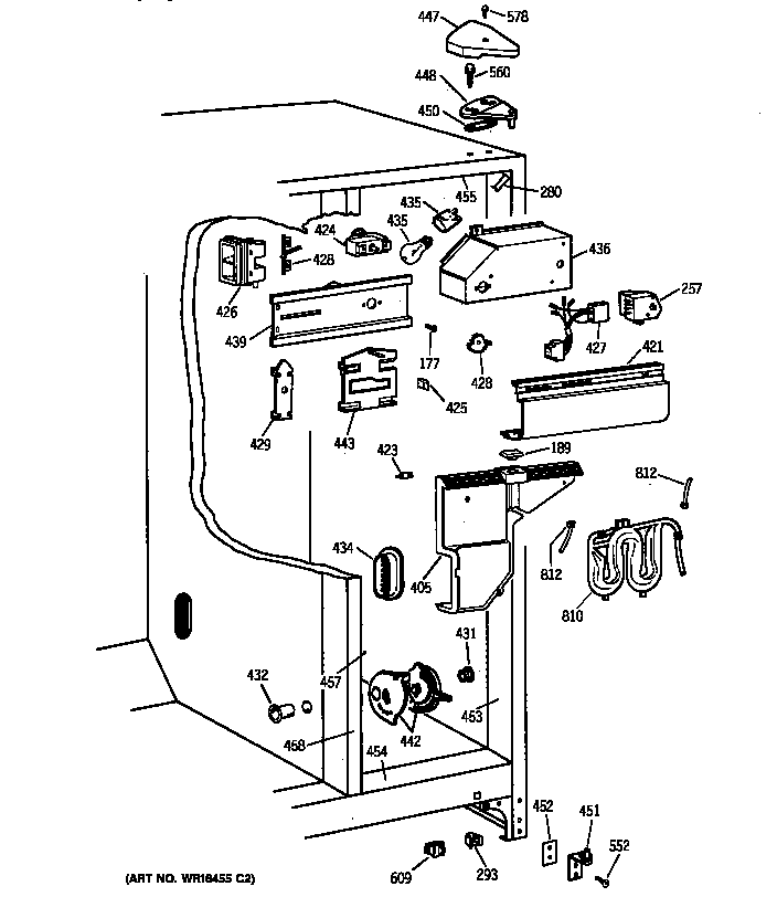 GE TFX22ZRBABB fresh food section diagram