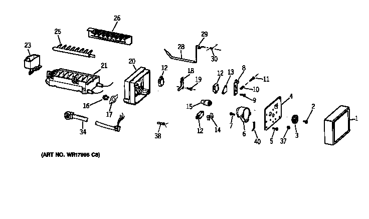 GE TBX19QABBRWW icemaker wr30x0327 diagram