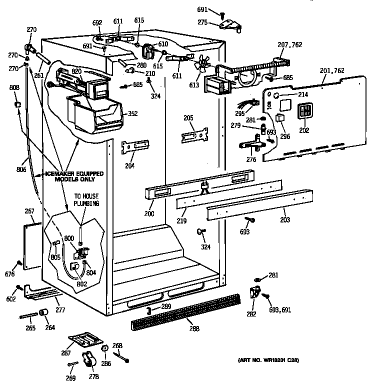 Hotpoint CTX18DIBBRWW cabinet parts diagram