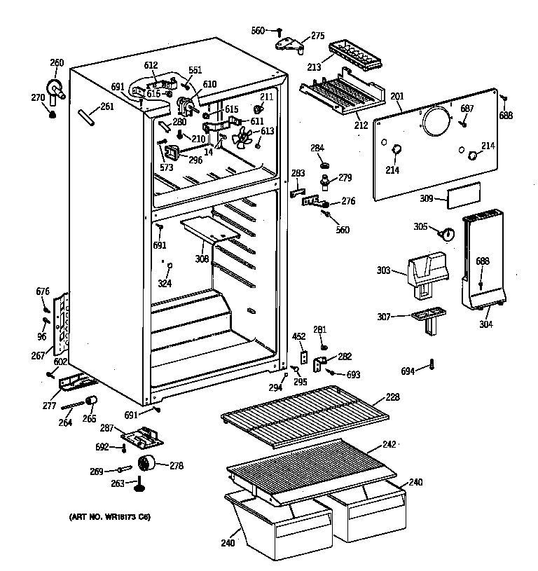 Hotpoint CTX16CYZGRAD cabinet diagram