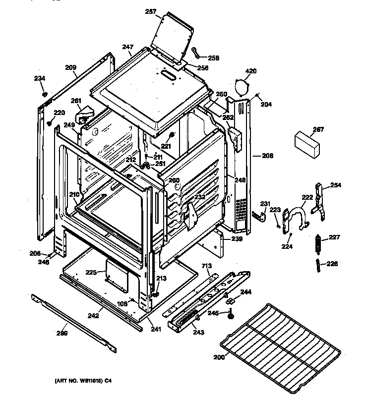 Hotpoint RGB508PPA1WH body parts diagram