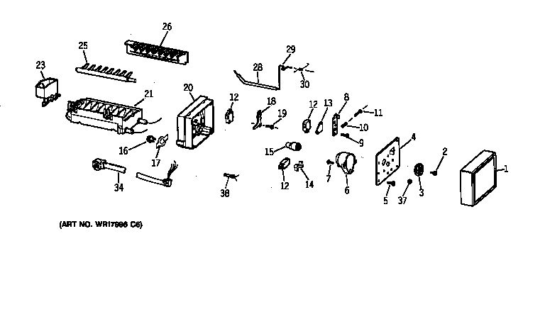 Hotpoint CTX14CIBBRWW icemaker wr30x0318 diagram
