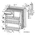 GE MTX21DABBRAA fresh food door diagram