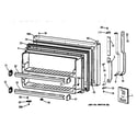 GE MTX18BABARAA freezer door diagram