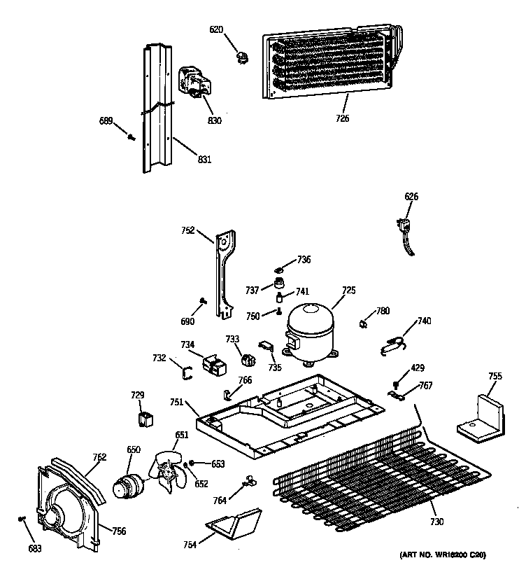 GE MTX18EABARWW unit parts diagram