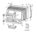 GE TBX19VIBDRWW freezer door diagram