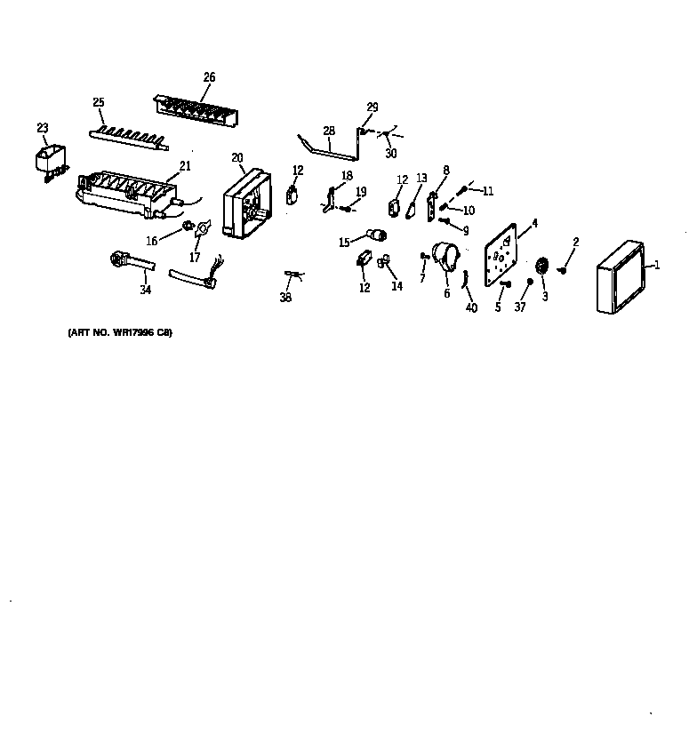 GE TBX18NIBARWW icemaker wr30x0327 diagram