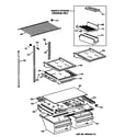 GE TBX18AABJRWW shelf parts diagram