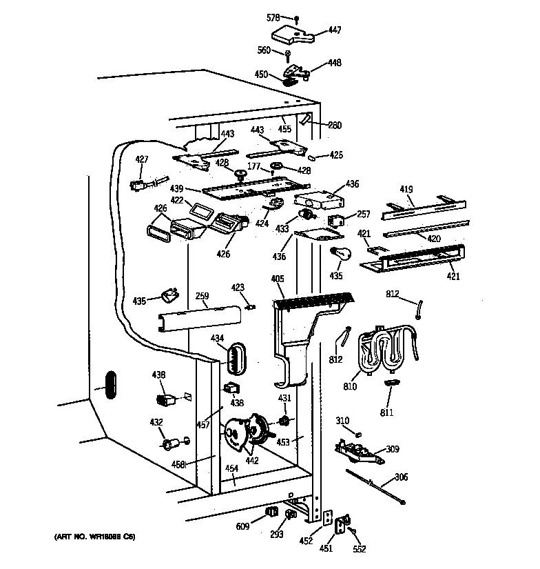 GE TPX21PRBAAA fresh food section diagram