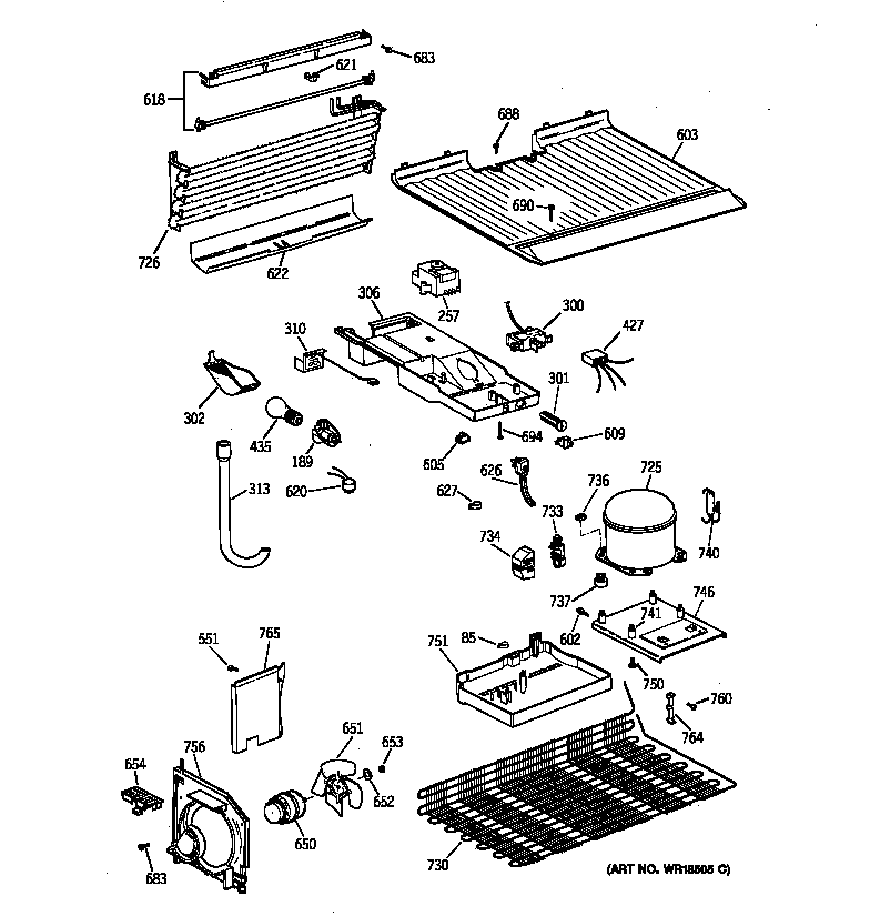 GE TBG16SACBRWW unit parts diagram