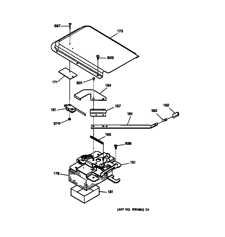 Hotpoint RB754PY2AD door lock diagram