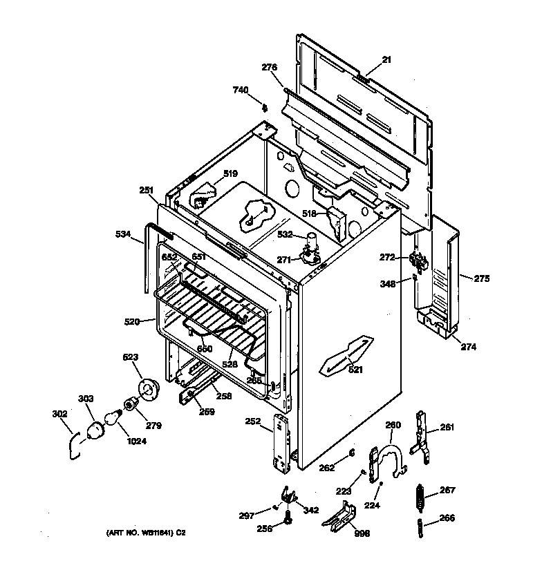 GE JBS27WY3 body parts diagram