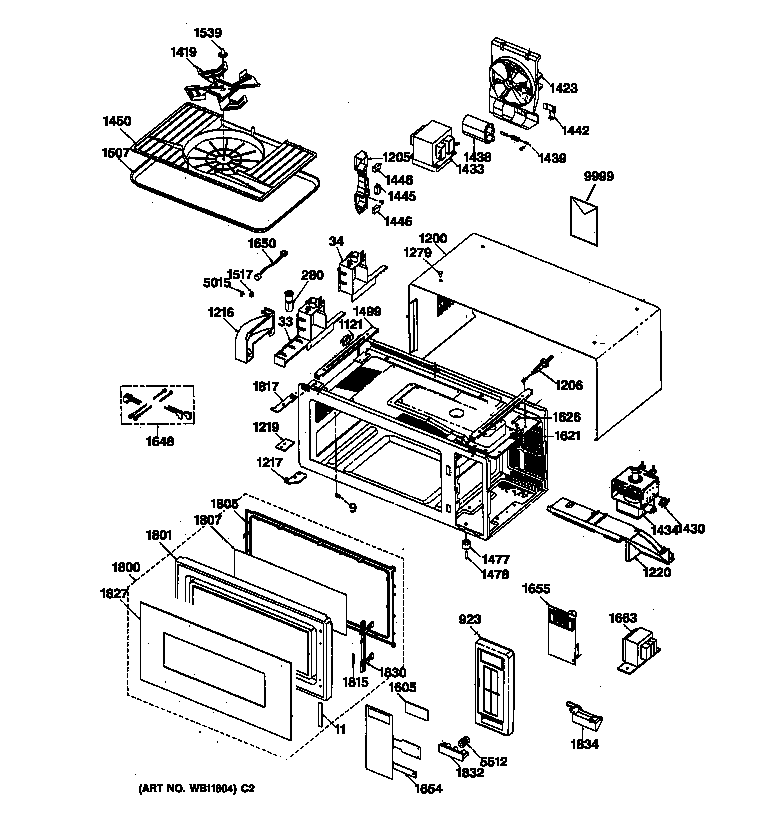 GE JEM31GA01 microwave diagram