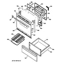 GE JBP26BY3 door & drawer parts diagram