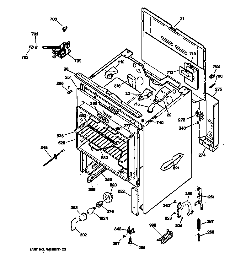 GE JBP66BY4WH body parts diagram