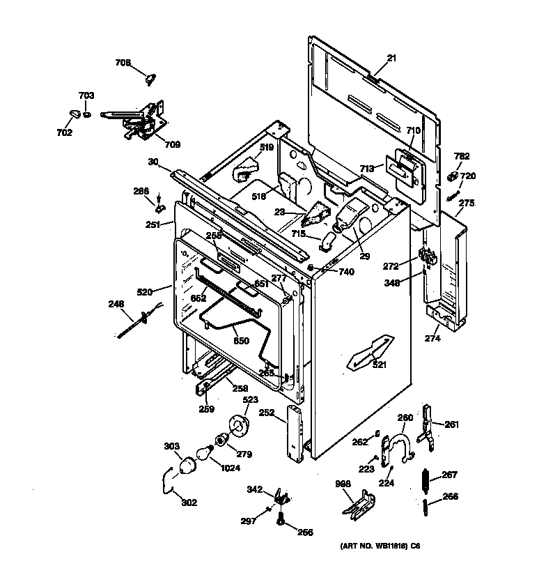 GE JBP75AY4 body parts diagram