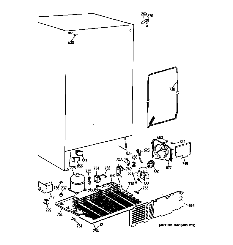 Hotpoint CSK20GABAAA unit parts diagram
