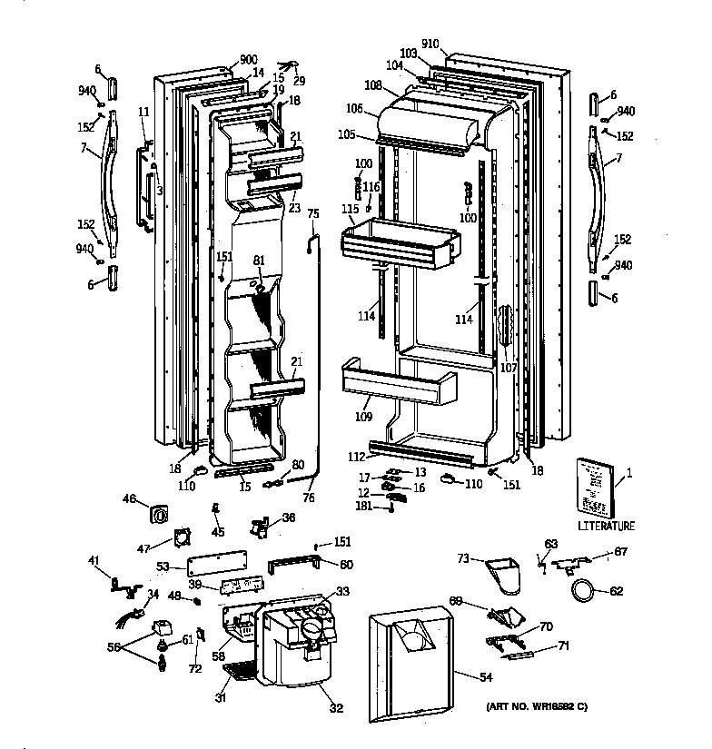 Hotpoint CST25GRBAAA doors diagram