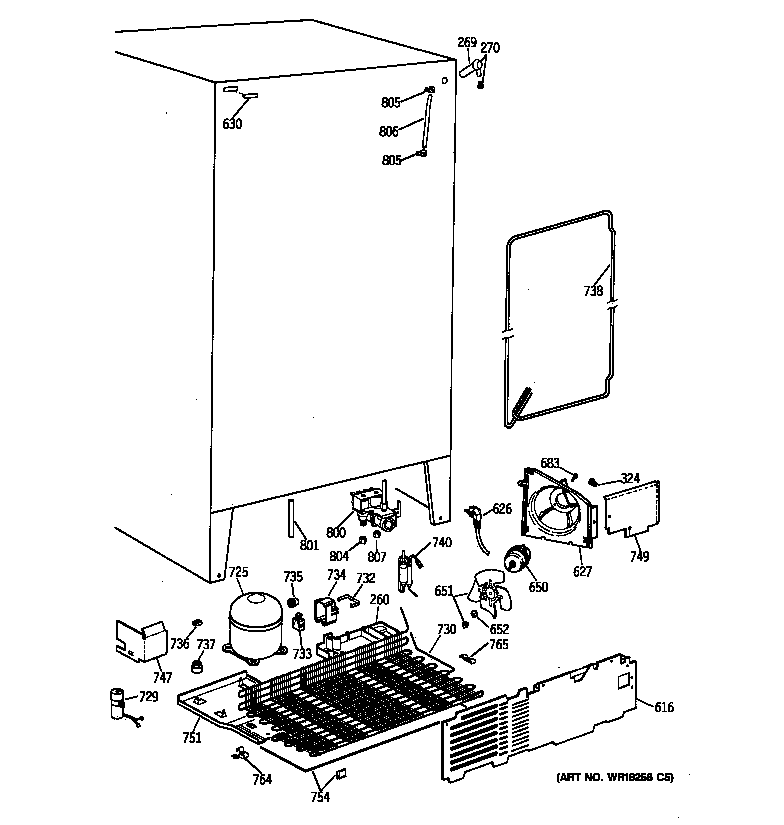 GE TPG21KRBAWH unit parts diagram