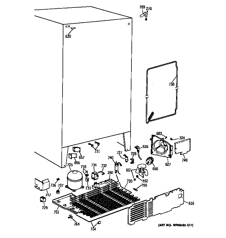 GE TFJ22JABAWW unit parts diagram