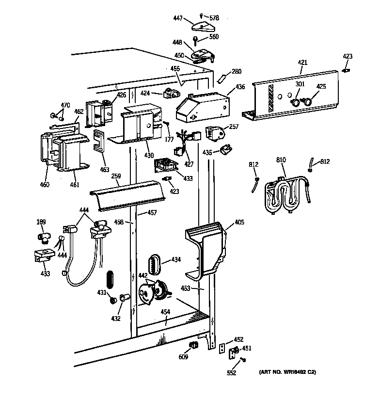GE TFJ22PRBAAA fresh food section diagram