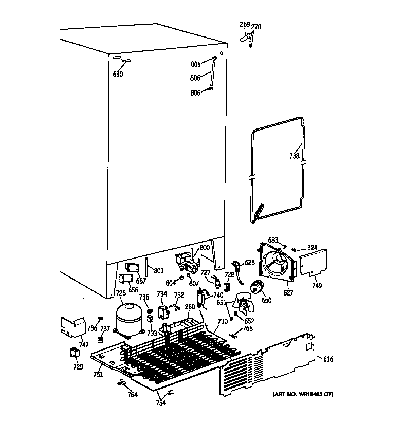 GE TFK25PRBAWW unit parts diagram