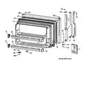 GE TBX18GABBRWW freezer door diagram