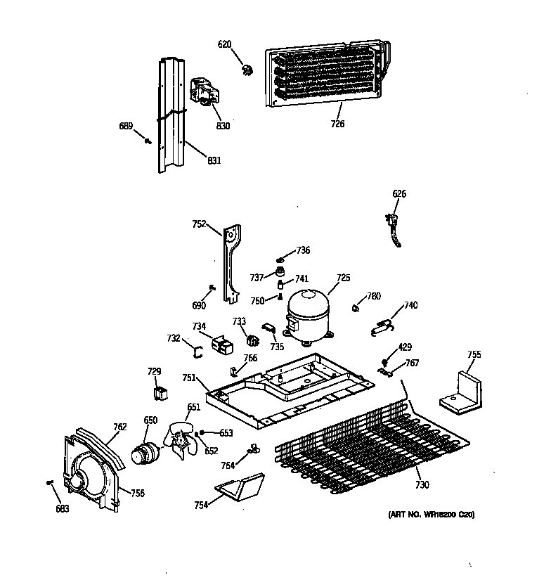 GE TBX18GABBRWW unit parts diagram