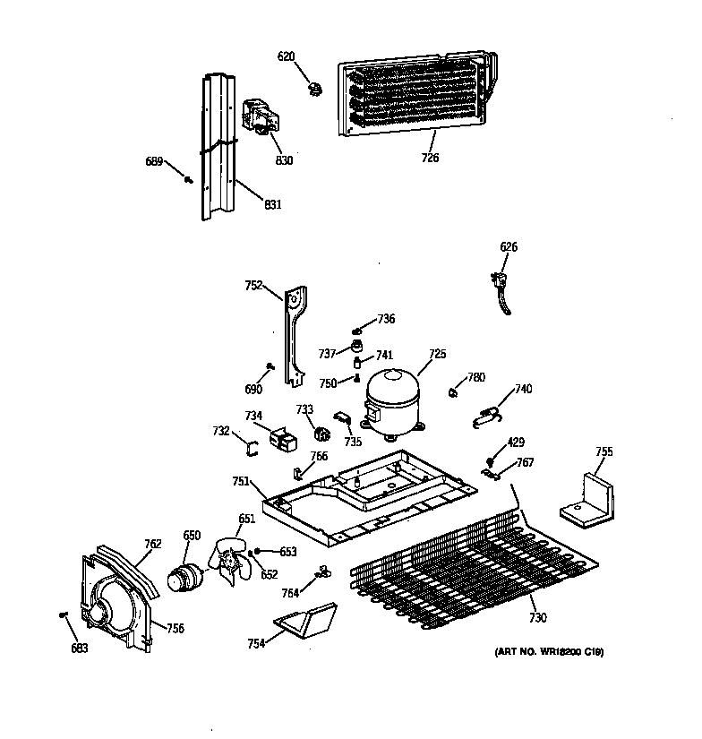 GE TBX21GABBRAA unit parts diagram