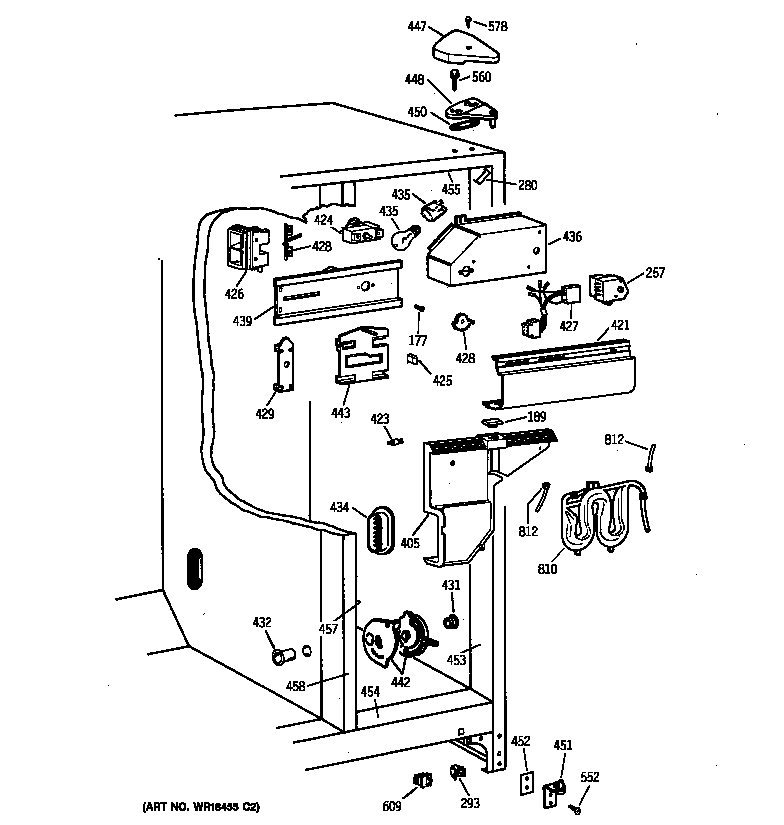 GE TFX22GRBAWW fresh food section diagram