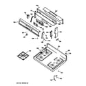 GE JGBP27BEA2WH control panel & cooktop diagram