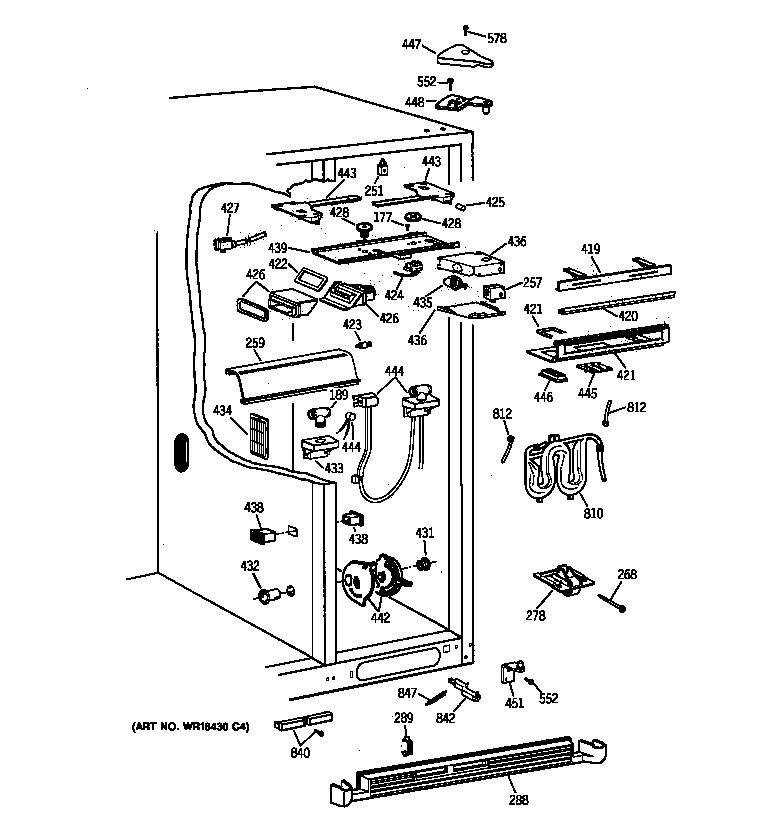 GE TPJ24PRBABB fresh food section diagram