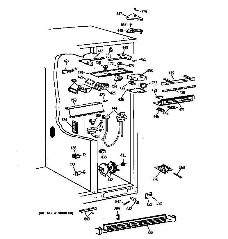 GE TPJ24BIBAWW fresh food section diagram
