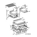 GE TBX21NIBLRAA shelf parts diagram