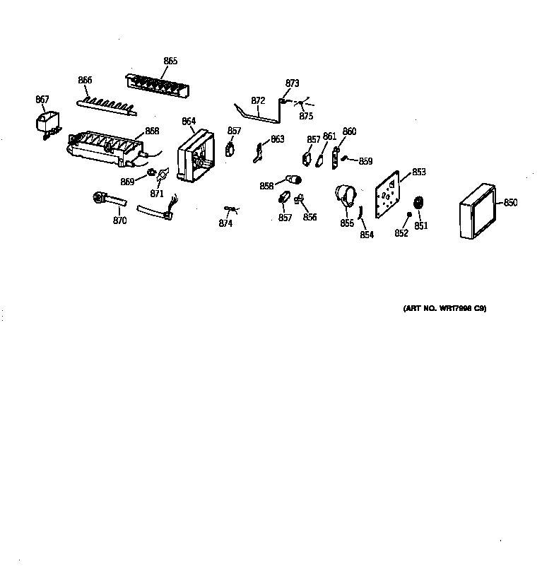 GE TBX19FIBKRAA icemaker wr30x0327 diagram