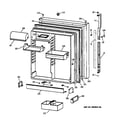 GE TBX19PABLRBB fresh food door diagram