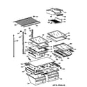 GE TBX19PABLRBB shelf parts diagram