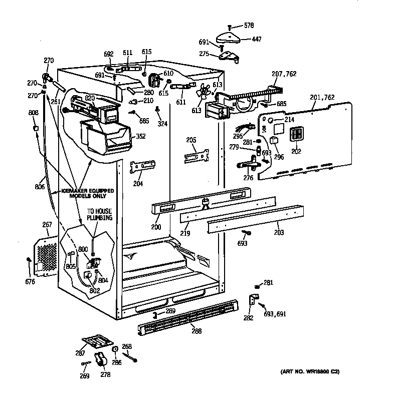 GE TBX24JIBLRAA cabinet diagram