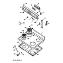 GE JBP30WA4 control panel & cooktop diagram