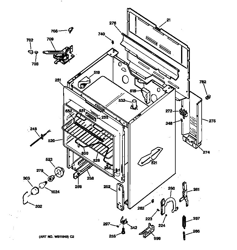 GE JBP48AA4 body parts diagram