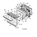 GE JTP55WV2WW oven door diagram