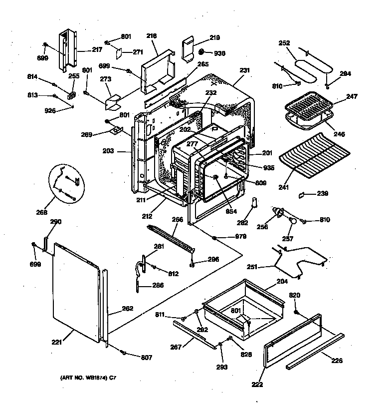 GE JSS16PW1AD body parts diagram