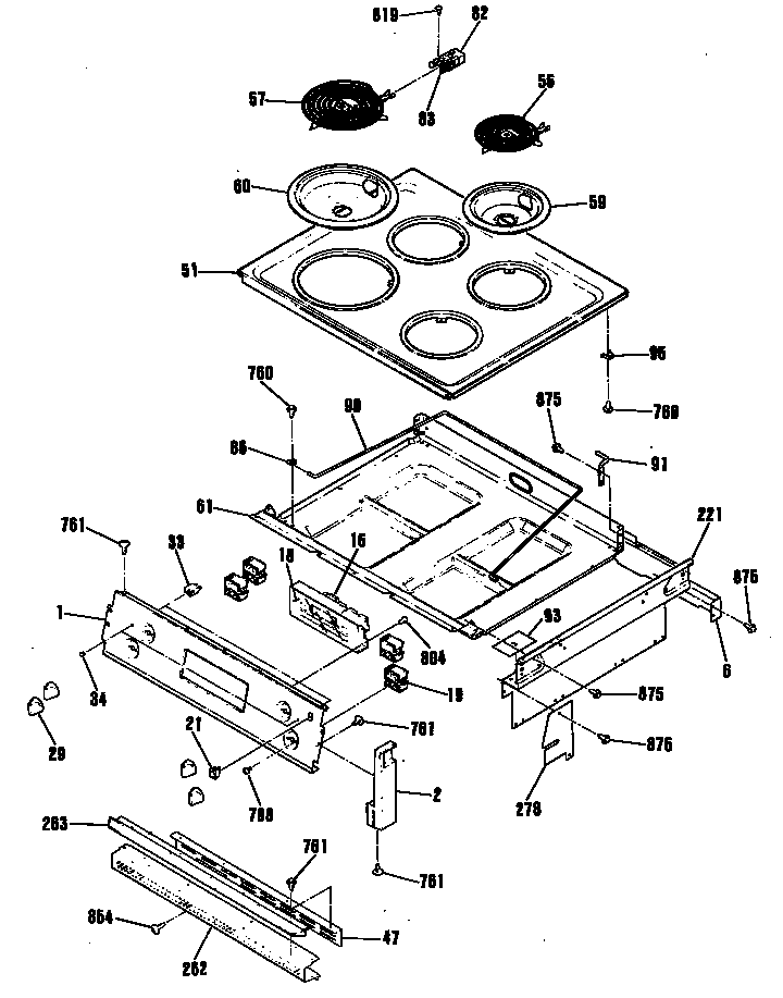 GE JMP28GR1WH cooktop elements diagram