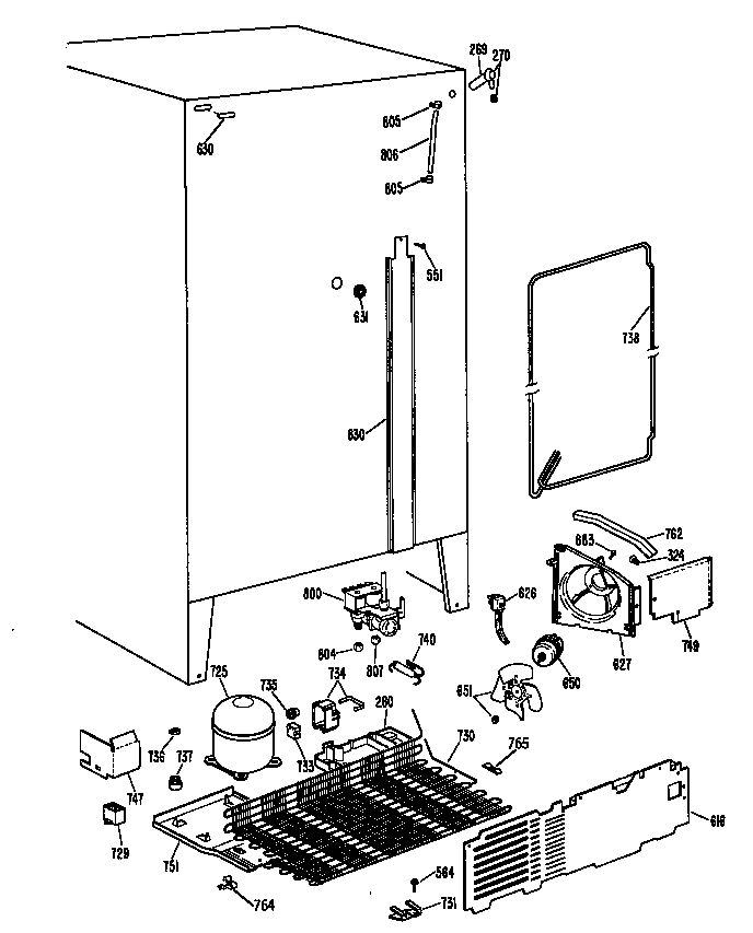 GE TFX27ZRSAAD compressor diagram