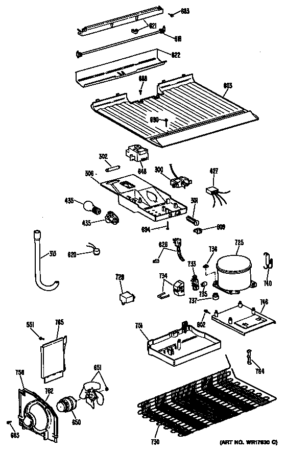GE TBX16SISDLWH compressor diagram