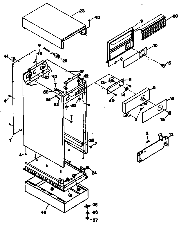 GE ZCG3300VWW-01 cabinet diagram